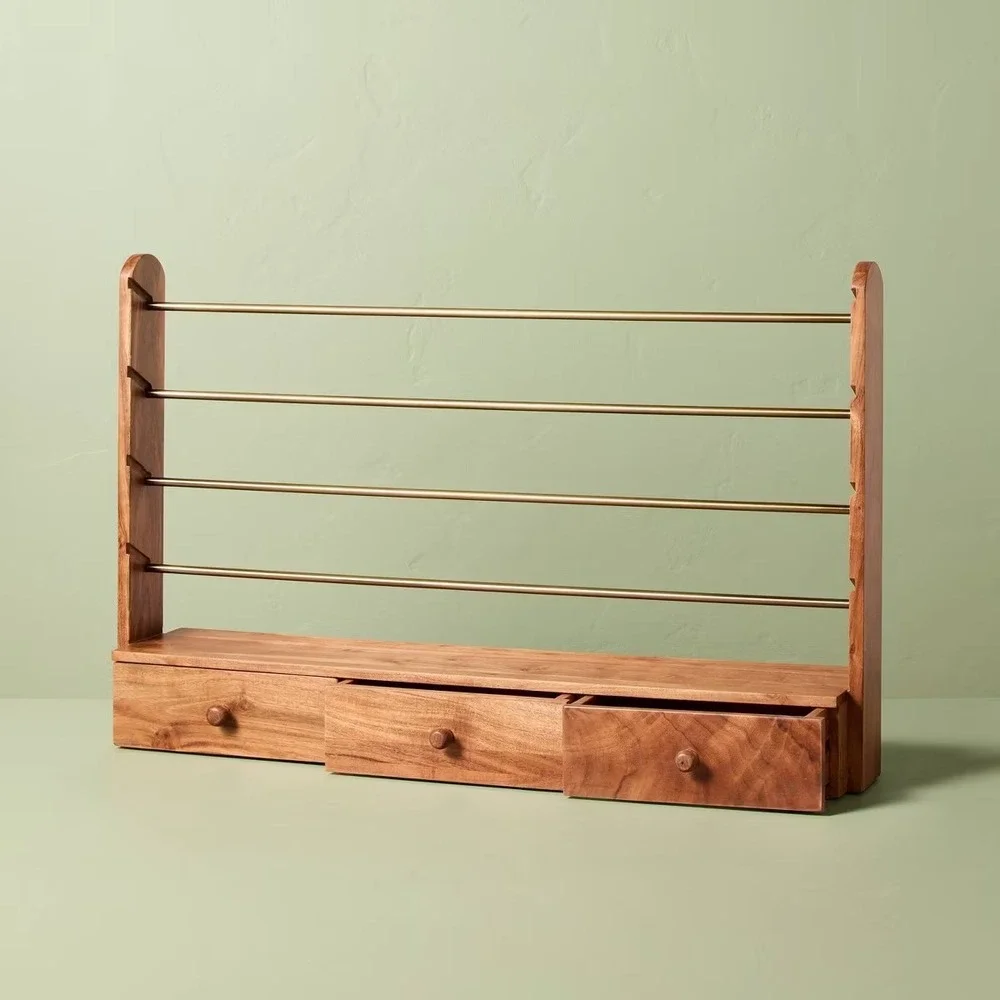 Brass & Wood‎ Gift Wrap and Ribbon Holder - Hearth & Hand Magnolia, Target 2025
